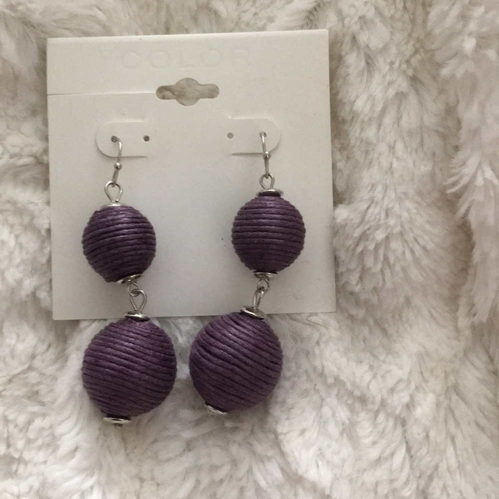 Purple earrings